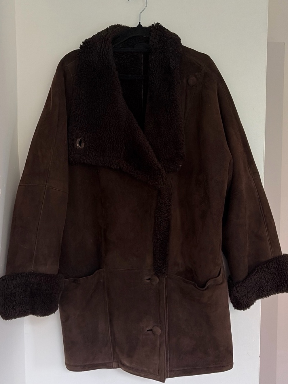 80s Brown Sheepskin Coat Robert Arnold XS